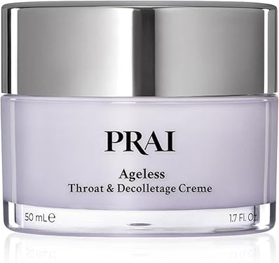 PRAI Ageless Throat & Decolletage Creme 50ml - Anti-Ageing, Collagen Boosting Skincare Cream - Tightens & Firms Skin, Reduces Wrinkles - Luxury Neck Moisturiser With Hyaluronic Acid - 7 Day Results - Pure Organic Skincare 