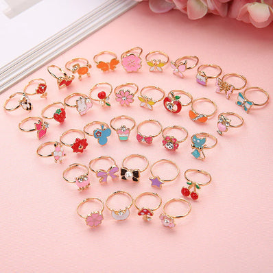 10pcs Kids Party Dress Rings