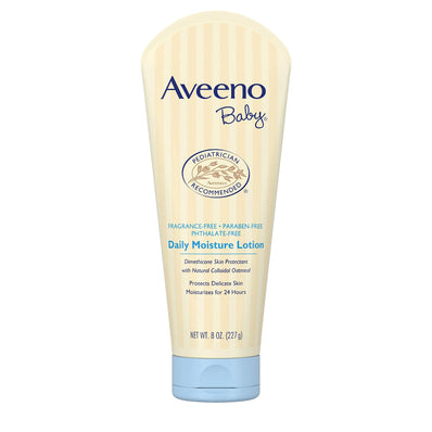 Aveeno Baby Daily Moisture Lotion with Natural Colloidal Oatmeal & Dimethicone Fragrance-Free 8 oz