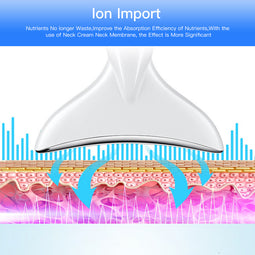 EMS Microcurrent Neck Face Beauty Device With 3 Colors LED Photon Therapy Skin Tighten Reduce Double Chin Face Lifting Devices - Pure Organic Skincare 